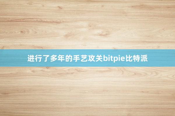 进行了多年的手艺攻关bitpie比特派