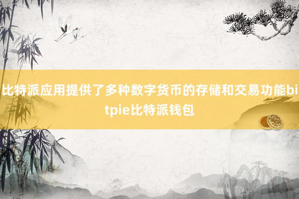 比特派应用提供了多种数字货币的存储和交易功能bitpie比特派钱包