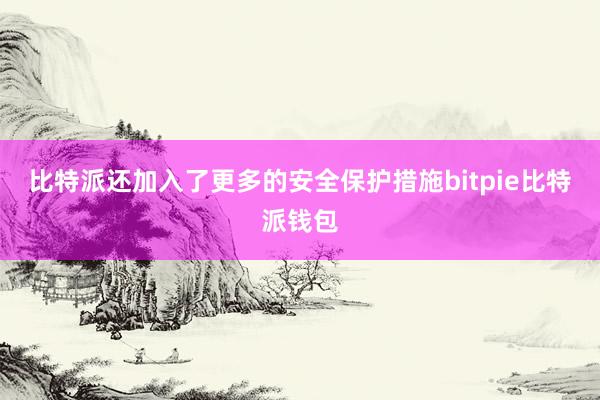 比特派还加入了更多的安全保护措施bitpie比特派钱包