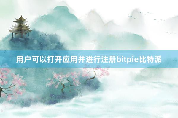 用户可以打开应用并进行注册bitpie比特派