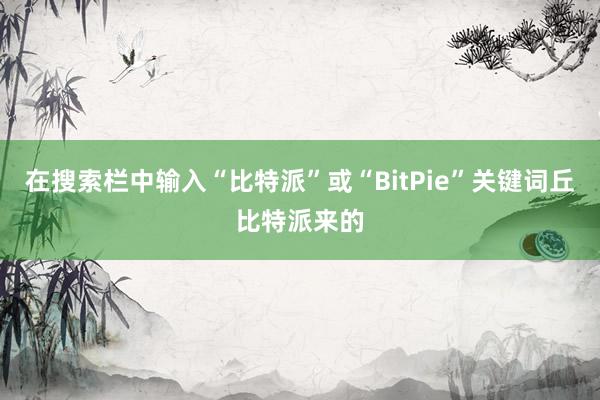 在搜索栏中输入“比特派”或“BitPie”关键词丘比特派来的