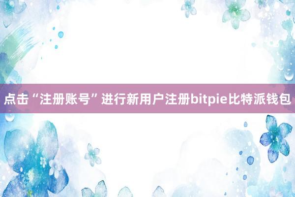 点击“注册账号”进行新用户注册bitpie比特派钱包