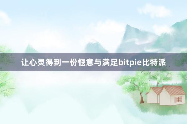 让心灵得到一份惬意与满足bitpie比特派