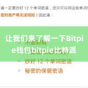 让我们来了解一下Bitpie钱包bitpie比特派