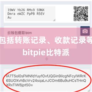 包括转账记录、收款记录等bitpie比特派