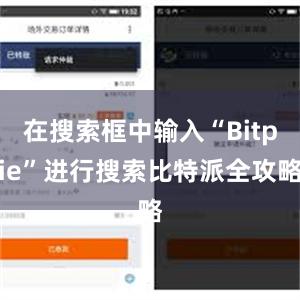 在搜索框中输入“Bitpie”进行搜索比特派全攻略