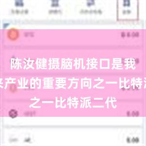 陈汝健摄脑机接口是我国未来产业的重要方向之一比特派二代