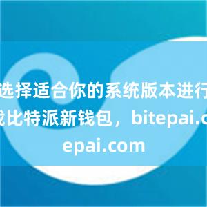 选择适合你的系统版本进行下载比特派新钱包，bitepai.com