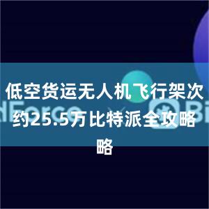 低空货运无人机飞行架次约25.5万比特派全攻略