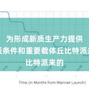 为形成新质生产力提供物质条件和重要载体丘比特派来的